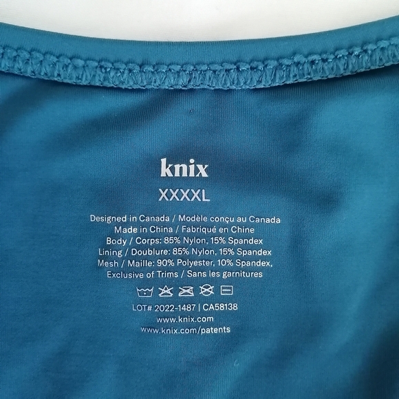 NWT Knix Plus Size High Energy One Piece Swim Bathing Suit Tidepool Blue XXXXL - Picture 10 of 16